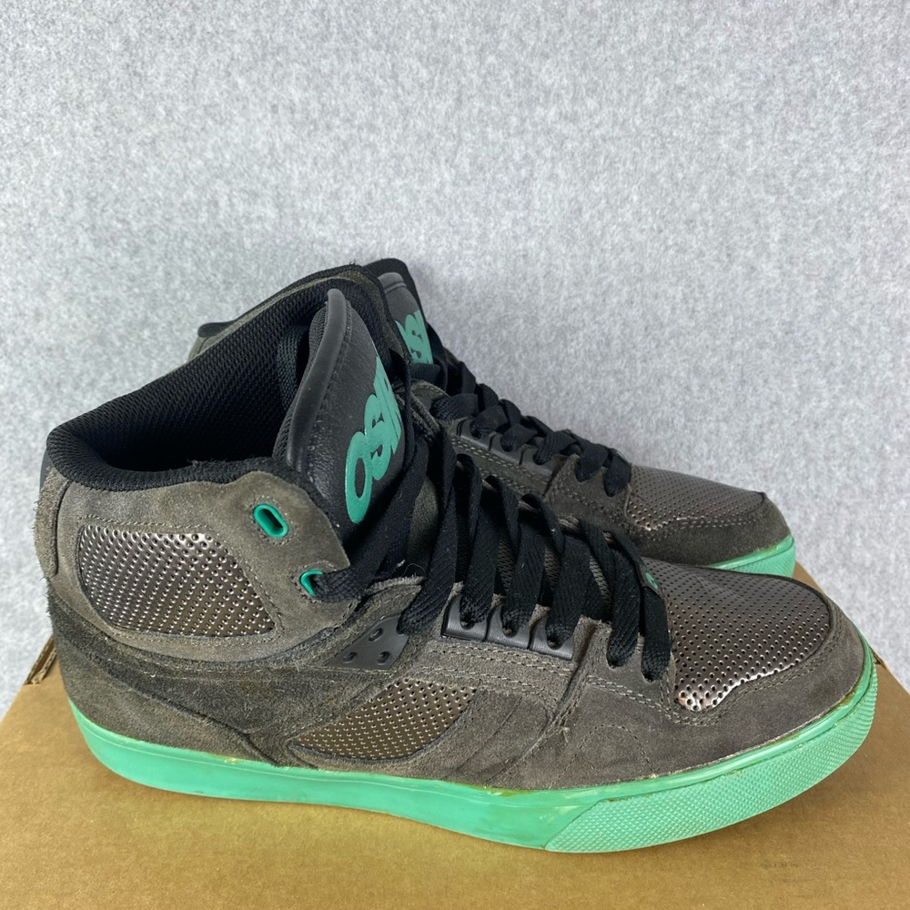 Osiris Men's Gray and Green High-Top Sneakers